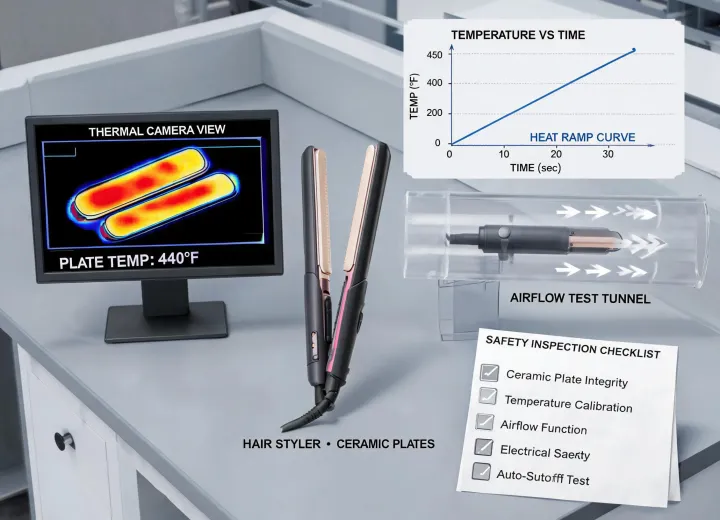 Hair tool thermal camera lab