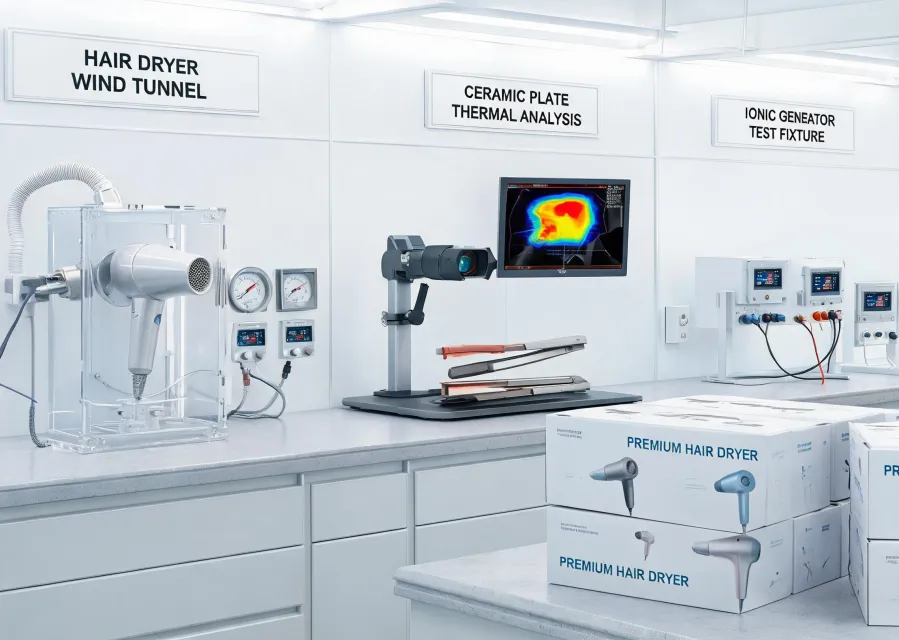 Personal care appliance thermal lab