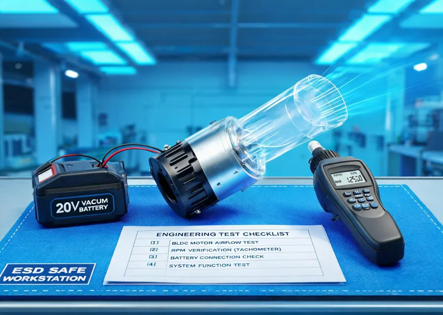 Cordless vacuum motor inspection
