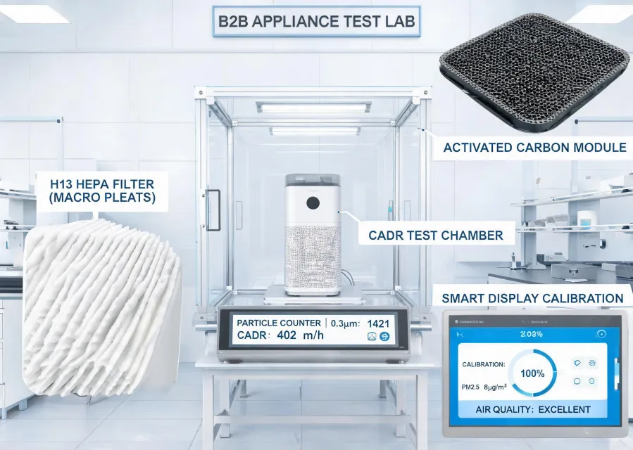 Air purifier CADR chamber